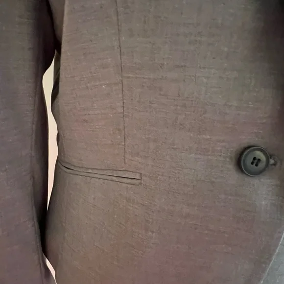 Vintage H & M Gray Women's Blazer - polka dot interior lining - Picture 5 of 9